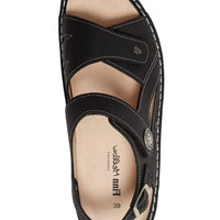 Women's Finn Comfort Barbuda in Black Nubuck. Sku: 02641-723393