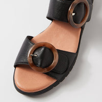Women's Django & Juliette Meldrick in Black-Black Sole Leather. Sku: DJ21629B75LE