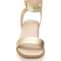Women's Django & Juliette Irish in Pale Gold Leather. Sku: DJ15825F39LE