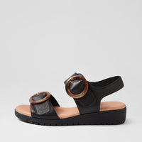 Women's Django & Juliette Meldrick in Black-Black Sole Leather. Sku: DJ21629B75LE