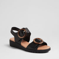 Women's Django & Juliette Meldrick in Black-Black Sole Leather. Sku: DJ21629B75LE