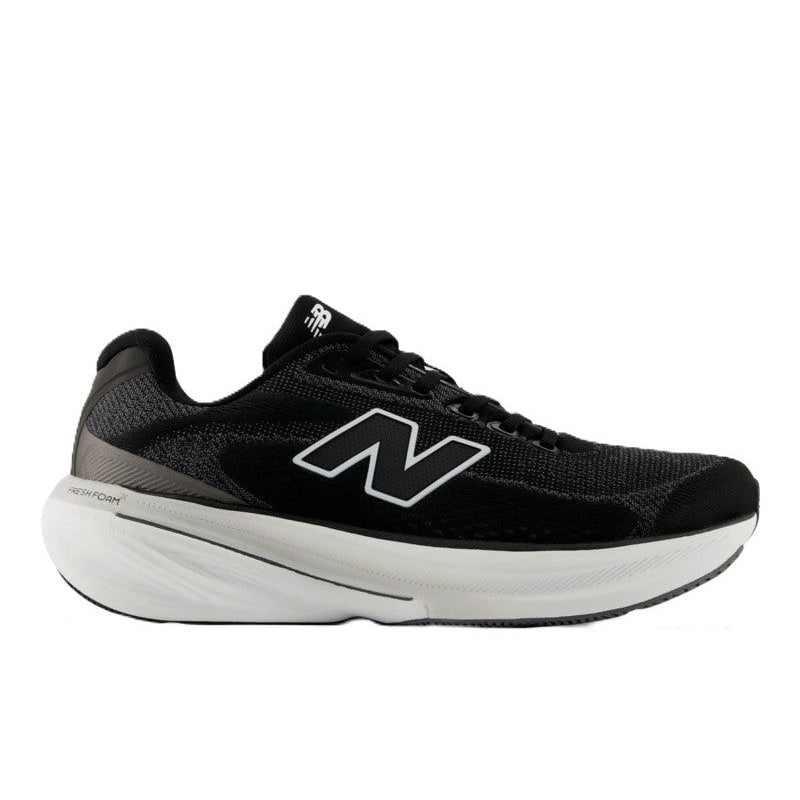 Gray and black sneaker with New Balance logo on a white background